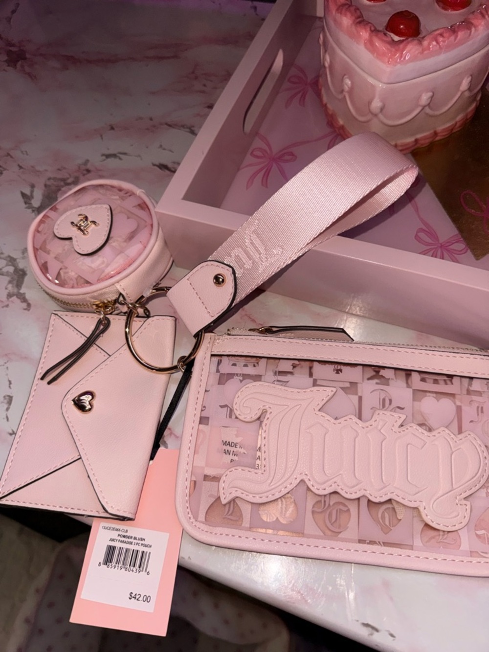 Juicy Couture Paradise 3 PC Pouch Set - Picture 2 of 5